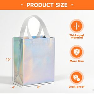 Borse Tote Personalizzate con Logo Stampato, Multiuso, Ecologiche, Riutilizzabili, Impermeabili, in Tessuto Non Tessuto Laminato per lo Shopping Femminile - Product Image 3