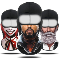 Vente chaude 3D Imprimé Plein Visage Cagoule Masque De Ski Halloween Cosplay Crâne Animal Cagoule Image Numérique Méthode Drôle Sports