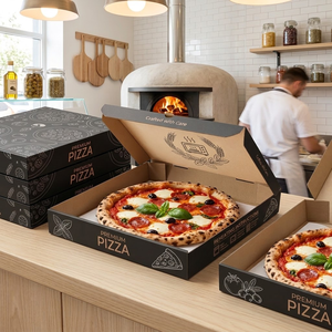 Disposable Fast Food Packaging <b>Box</b> Pizza Pinsa Burger Fried Chicken Paper Food <b>Box</b> Custom Logo Wholesale - Product Image 1