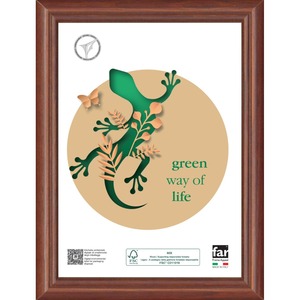 Cornice in legno e Crylex noce 40x50cm - Product Image 1