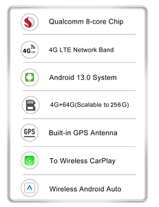 กล่องแอนดรอยด์ 13 CarPlay AI แบบไร้สาย รองรับ Android Auto 8 คอร์ 4GB+64GB 4G LTE วิดีโอ สมาร์ทอะแดปเตอร์ สำหรับ OEM ODM - Product Image 2