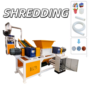 Broyeur de plastique à un seul arbre avec boîte de vitesses et moteur, haute productivité, verrouillage de sécurité, 380V, lames SKD-11 - Product Image 1