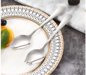 DFU124 Cuchara-tenedor de acero inoxidable de doble uso, utensilio doméstico para fideos instantáneos, vajilla occidental y ensalada de frutas - Product Image 5