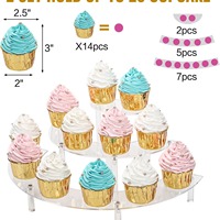 Présentoir en acrylique transparent pour jouet Risers Retail Stand Cupcake Stand Dessert Bijoux Figurines Stand
