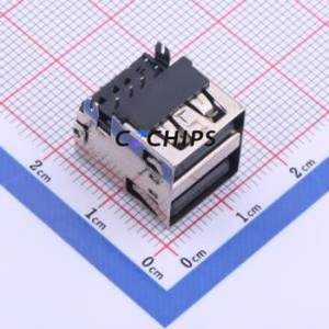 907-421A1026P10200 USB Connector Through hole Component (THT) Connector Type-A USB 2.0 Female Sink Board - Product Image 1