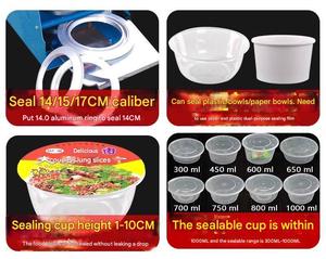 เครื่องซีลบรรจุภัณฑ์แบบใหม่สำหรับอาหารจานด่วน เนื้อสัตว์ ผลไม้ บรรจุในกระป๋อง ถ้วยกลม ถาด กล่อง และบรรจุภัณฑ์อื่นๆ - Product Image 3