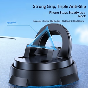 New Arrival 360 Rotation Universal Adjustable Stable Bracket Anti-slip Automatic Locking Stable Car Phone Stand - Product Image 4