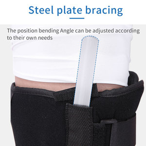 Attelle d'immobilisation du genou réglable à plusieurs sangles, ajustement personnalisé, facile à appliquer, idéale pour les soins à <span class=keywords><strong>domicile</strong></span> et en déplacement, soulagement de la douleur au genou - Product Image 6