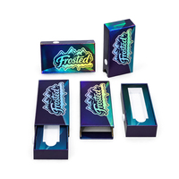 Boîte d'emballage coulissante carrée en papier recyclable avec logo personnalisé, boîte cadeau rigide en carton gris premium pour bijoux et électronique