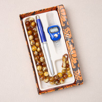 Collar Digital Tasbih de Ramadán, Palestina, 3 Piezas/Juego, Juego de Cuentas de Oración Musulmanas Económicas para Eid, Brazalete Popular de Oriente Medio