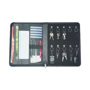 Modern Design Key Holder PU Leather Folder Convenience Residence Padfolio