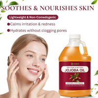 Huile de Jojoba Multi-Usages, Esters Pressés à Froid, Naturelle, pour le Visage, la Peau, les Cheveux, le Massage, les Soins de la Peau, la Fabrication de Savon, l'Aromathérapie