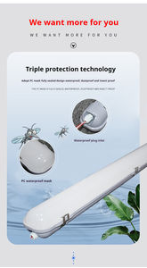 Промышленная мастерская линейная светодиодная лампа, 2 фута, 20 Вт, 4 фута, 40 Вт, 60 Вт, 8 футов, 80 Вт, IP65, водонепроницаемая, для затемнения гаражей - Product Image 3