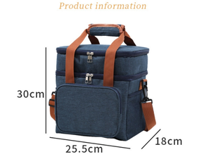 Custom Logo <b>Insulated</b> Portable <b>Box</b> Reusable Lunchbox With Shoulder Strap Deep Cooling <b>Lunch</b> Bag for Work Picnic - Product Image 4