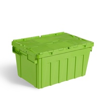 Conteneur en plastique PP TSS-TBX, épaisseur 2,5 mm, avec couvercle intégré, parois solides, écologique, empilable, emboîtable, capacité de charge 45 L, 30 kg, boîtes