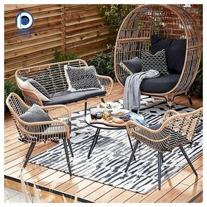 Factory Direct Custom Modular Wicker <strong>Rattan</strong> <strong>Sofa</strong> Lounge Set Dining Table Combination Hotel Villa Outdoor Furniture - Product Image 1