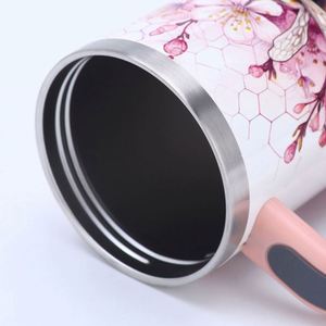 Gobelet isotherme réutilisable en acier inoxydable de 40 oz avec poignée et couvercle à paille, personnalisable avec logo, écologique et compatible porte-gobelet - Product Image 3