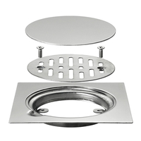 SANIPRO Vente en gros de drain de sol carré en acier inoxydable à écoulement rapide pour cuisine, salle de bain, toilettes, balcon