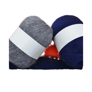 Boule de laine de bricolage directe d'usine boule de laine de vison à longue main fil mélangé acrylique grossier recyclé teint fil tissé à la main en gros - Product Image 2