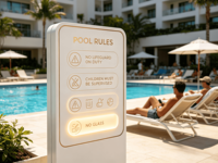 Système de signalisation modulaire extérieur SERENA SS-06 avec éclairage LED pour bâtiments commerciaux, hôpitaux et parkings