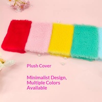 Mini carnet A7 créatif tendance, mignon, couleur bonbon, en peluche, avec pages intérieures vierges en papier Daolin de haute qualité, format poche