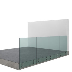 환상적인 새로운 계단 난간 디자인 얼굴 장착 스테인레스 스틸 스탠드 오프 강화 유리 발코니 난간 판매 - Product Image 1