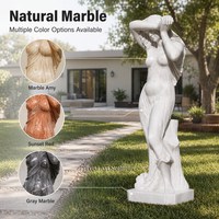 Statue de Dame en Marbre Taille Réelle TREVI, Sculpture Européenne Sculptée à la Main, Taille Personnalisée, Vente en Gros Directe Usine pour Jardin et Villa