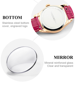 Orologio da Polso da <span class=keywords><strong>Donna</strong></span> di Alta Qualità, Lussuoso, Multicolore, al Quarzo, con Cinturino in Pelle e Acciaio Inossidabile, Semplice, Personalizzabile, Vendita all'Ingrosso - Product Image 3