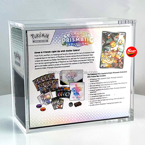 กล่องอะคริลิคฝาปิดแม่เหล็กแรงสูง SHP Wholesale สำหรับกล่องโปเกมอน เมกะอีโวลูชั่น คาออสไรซิ่ง อีลิทเทรนเนอร์ บ็อกซ์ กล่องอะคริลิคสำหรับโชว์ - Product Image 3