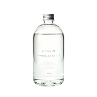 Vente en gros de flacons d'huile essentielle en verre de qualité supérieure de 500 ml et 1000 ml avec bouchon à vis en aluminium, étiquette personnalisée, flacon diffuseur d'arômes en verre