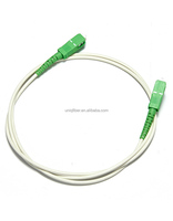 Jaket serat optik putih, 1M SC/APC-SC/APC Mode tunggal OS2 9/125um Simplex 2.0mm OD LSZH jaket ketat untuk WiFi 5G