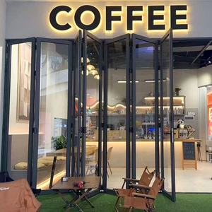 Cloisons pliantes en verre trempé double à cadre ultra-fin |   Design moderne pour boutiques, salles d'exposition, bureaux, villas, espaces extérieurs - Product Image 3