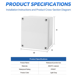 في الهواء الطلق IP65 مقاوم للماء ABS/PC من من من نوع CE * 75 حاوية كهربائية معتمدة من ROHS DIN Rail & ydrain Dustproof - Product Image 4