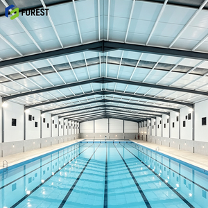 Complexe de piscine modulaire préfabriqué en acier à grande portée, bâtiment robuste pour centre sportif aquatique public - Product Image 1