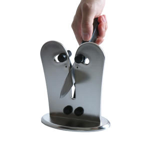 Afilador de cuchillos manual con base de acero inoxidable, multi-grano, ángulo ajustable, herramienta de cocina para uso doméstico - Product Image 3