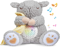 Machine à bruit blanc pour bébé, apaisant le sommeil, jouet en peluche mouton, projecteur d'étoiles, veilleuse, son enregistrable, puce vocale OTP