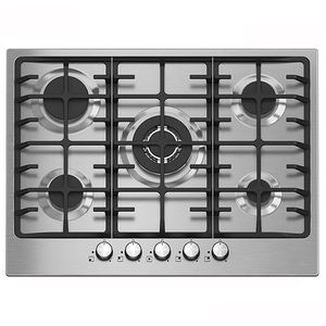 Cuisinière industrielle à gaz en acier inoxydable à 5 brûleurs, la plus vendue, avec dispositif de sécurité pour usage domestique - Product Image 5