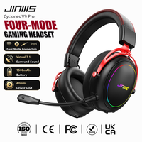 Casque de jeu JINMS V9 PRO Tri Mode avec haut-parleur de 40 mm, son surround 7.1, batterie de 1500 mAh, 285 g, casque supra-auriculaire OEM ODM