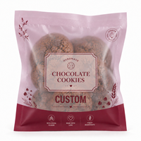 Sac d'emballage pour biscuits en plastique à prix d'usine, sac à biscuits thermoscellable, sac d'emballage jetable pour biscuits, pour la vente en gros de snacks et de produits de boulangerie