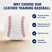 Ballon de softball d'entraînement léger et souple, design à coutures surélevées, 12 pouces, 12 onces, recouvert de cuir, imprimé soyeux, pour l'entraînement quotidien des jeunes amateurs 6