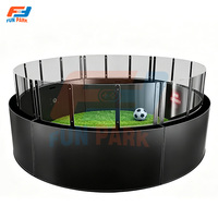 Machine de jeu interactive de simulation de football pour le défi du cercle de football, avec jeu de vitesse de réaction et de rapidité de mouvement