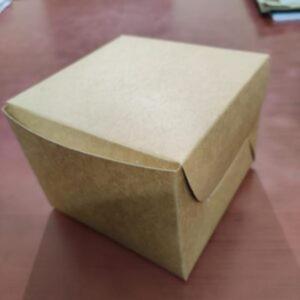 Boîte auto-élevante carrée en papier kraft, emballage alimentaire recyclable - Product Image 3
