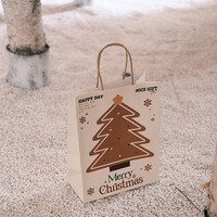 Sacs cadeaux de Noël en stock, prêts à être expédiés, avec poignées, designs variés, papier artistique 157g, sacs de courses pour les fêtes, vente en gros