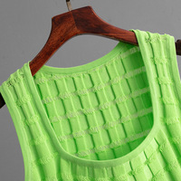 Mode Set Dames 2026 Zomer Effen Uitgeholde Mouwloze Vest Top Rok Gebreide Tweedelige Set