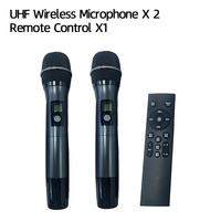 Amplificateur de karaoké avec microphones sans fil UHF et télécommande, numérique 3-en-1, 2x700W, pour KTV domestique et usage professionnel
