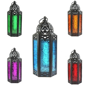 Set of 3 Moroccan Antique Black Metal Candle <strong>Lanterns</strong> Decorative Home Decor Metal Holders &amp; Jars - Product Image 5