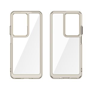 Nueva tendencia Color duro transparente TPU Marco de parachoques cubierta de botón de Metal armadura Delgada funda de teléfono para Realme 14X contraportada - Product Image 2