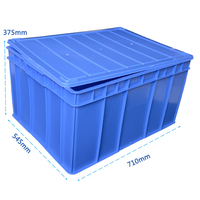 Boîte industrielle en plastique robuste avec couvercle et joint de sécurité, empilable et écologique, pour le stockage de pièces et d'outils de valeur