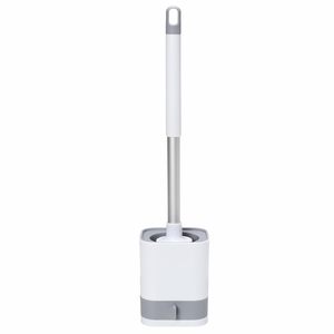 Cepillo de Limpieza para Inodoro Masthome con Soporte, Juego Higiénico de Silicona TPR y Acero Inoxidable, Cabezal de Cepillo Moderno de Silicona + PC, TPR - Product Image 1
