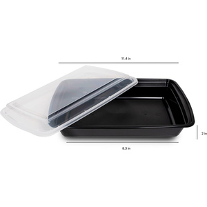 กล่องพลาสติก PP สำหรับใส่อาหารแบบใช้แล้วทิ้งรูปทรงสี่เหลี่ยมผืนผ้าสำหรับร้านอาหารแบบซื้อกลับบ้าน ใช้กับไมโครเวฟได้ - Product Image 2